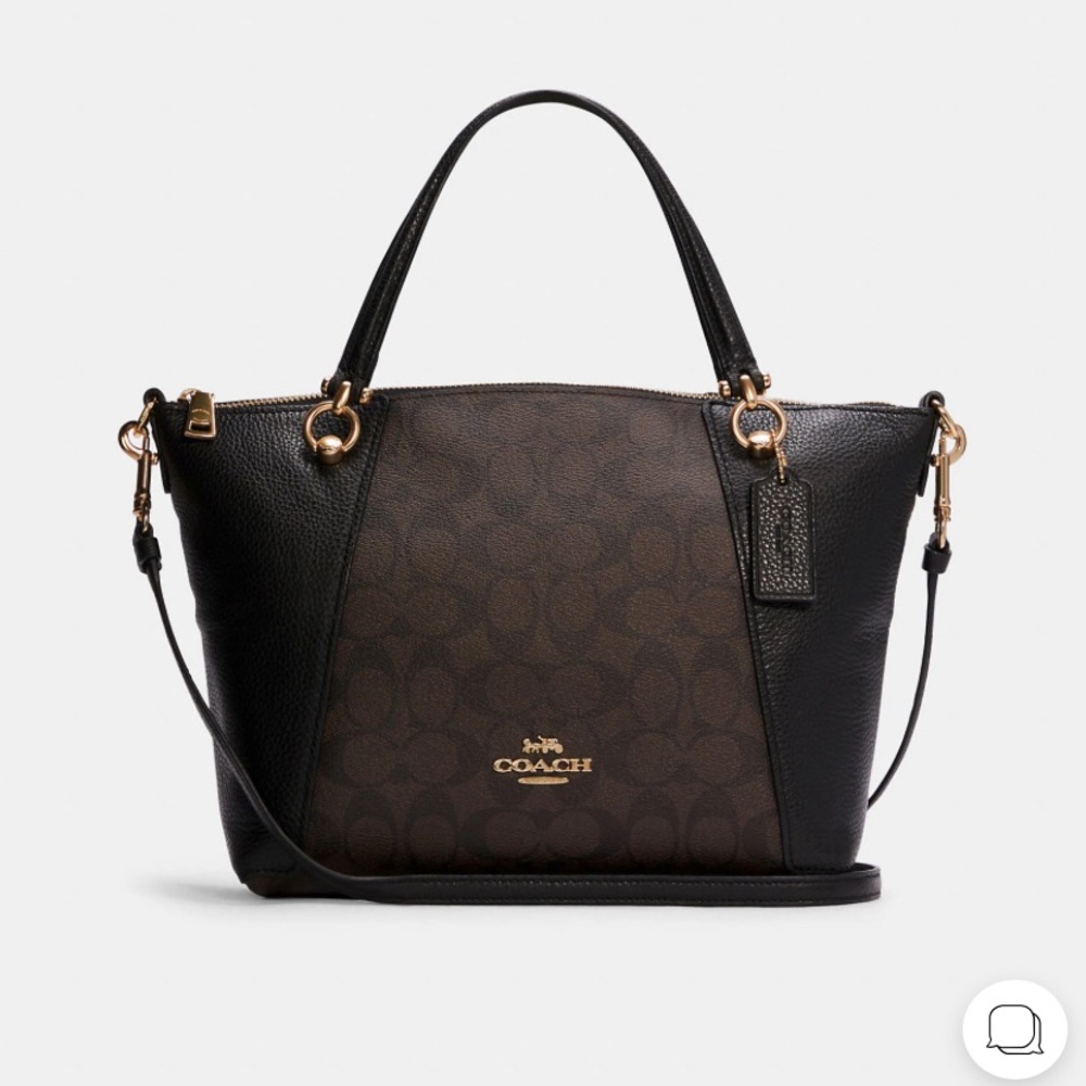 🔥NWT COACH Kacey Satchel in Signature Canvas